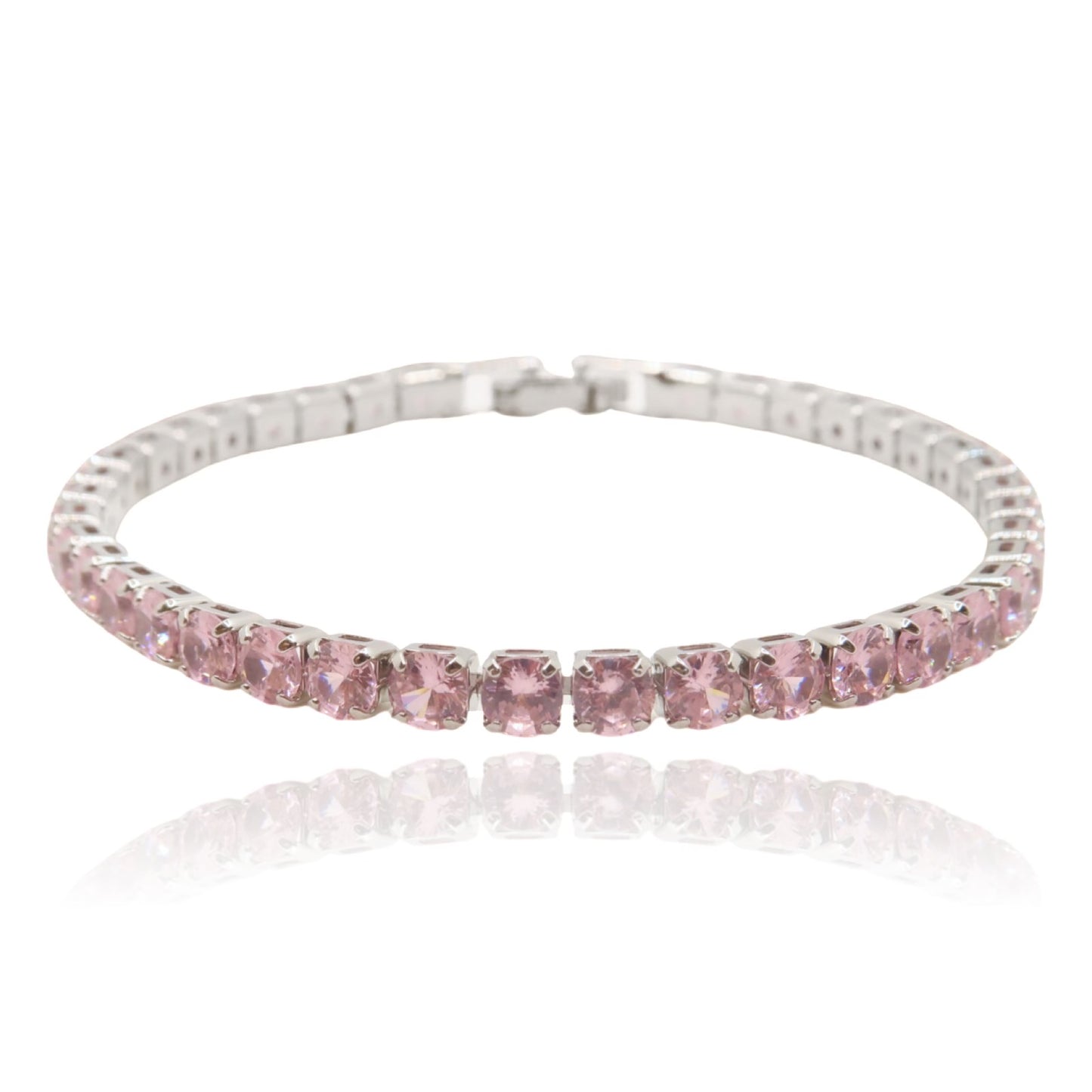 Bracelet rivière Fidji silver & pink