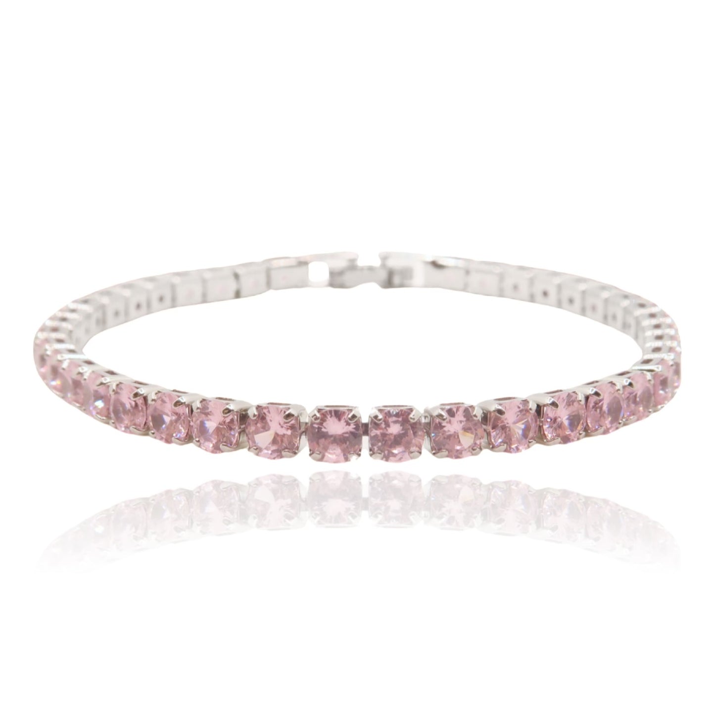 Bracelet rivière Fidji silver & pink