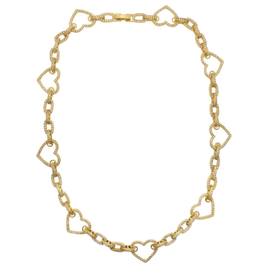 Collier Kayli parure de cœurs gold